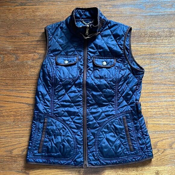 Banana Republic XS Navy Quilted Field Vest - Picture 1 of 8